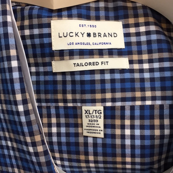 NWT Lucky Brand Mens' Tailored Fit Dress Shirt - Picture 3 of 4